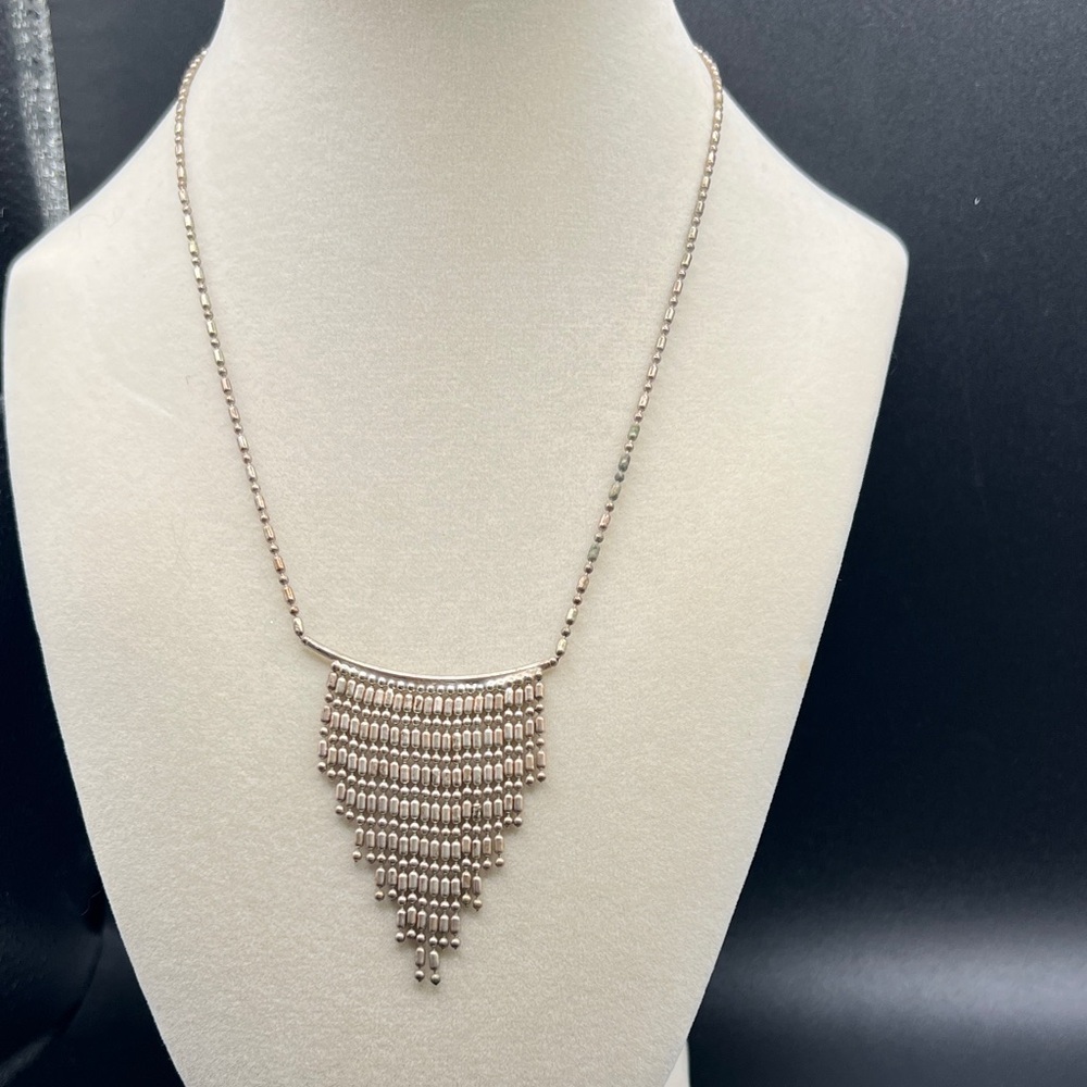 Elegant Silver Cascade Necklace